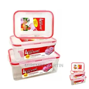 3pc Plastic Food Storage Containers Set