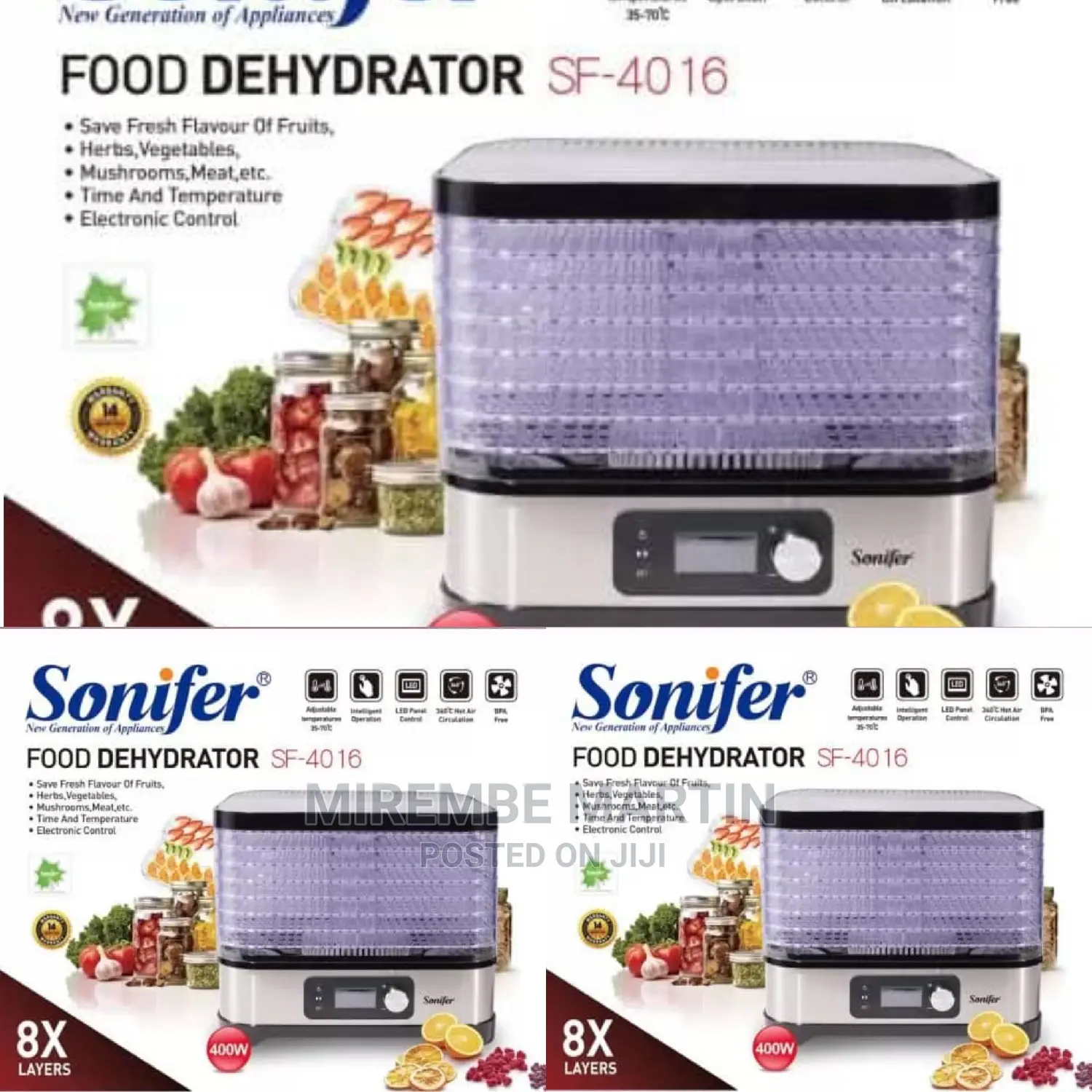 Electric Sonifer Food Dehydrator