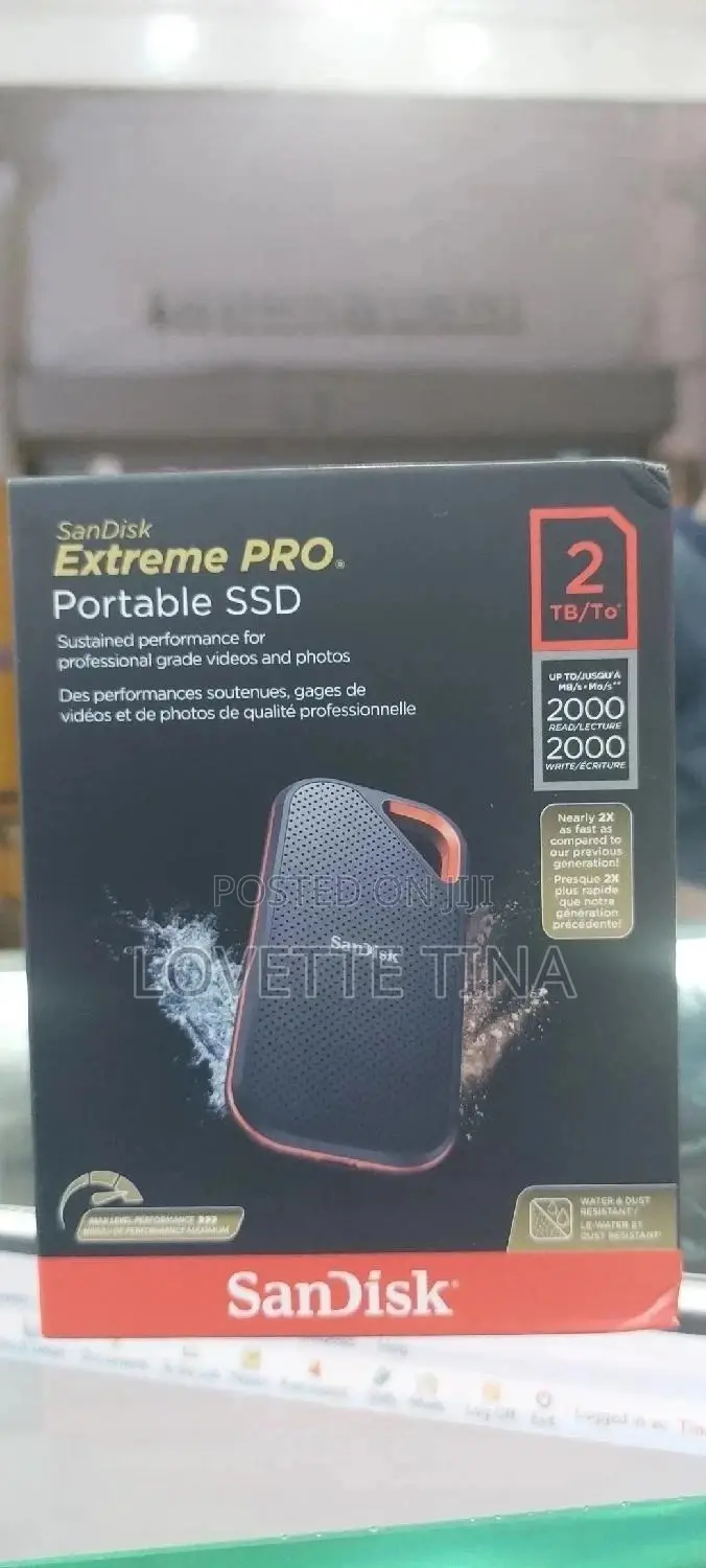 2tb Sandisk SSD External Extremepro 2000mbps