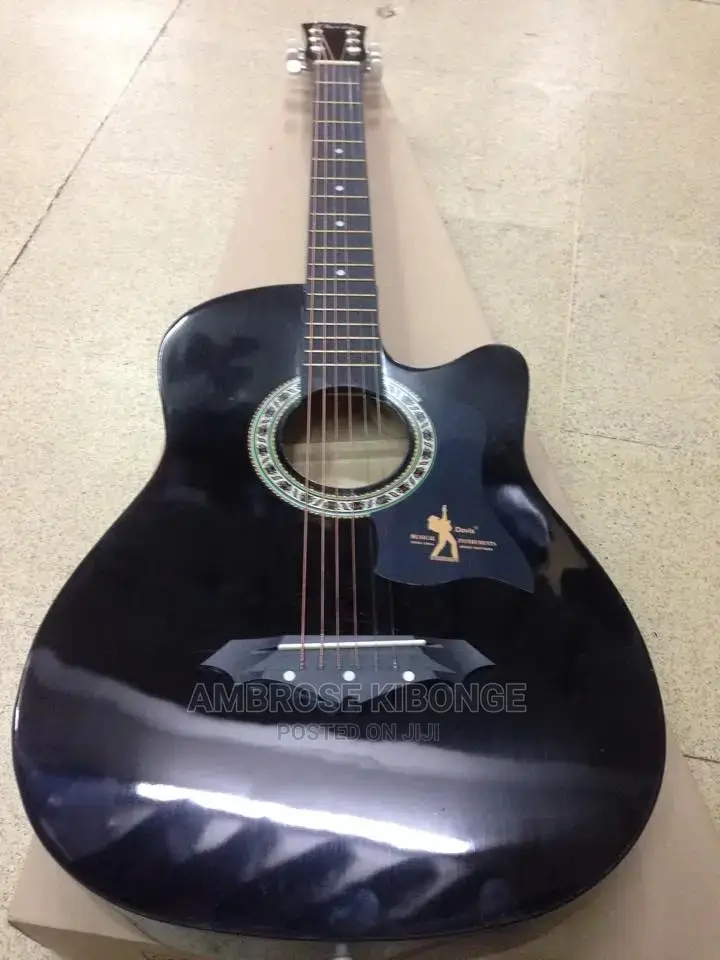High Quality 38" Acoustic Guitar Black