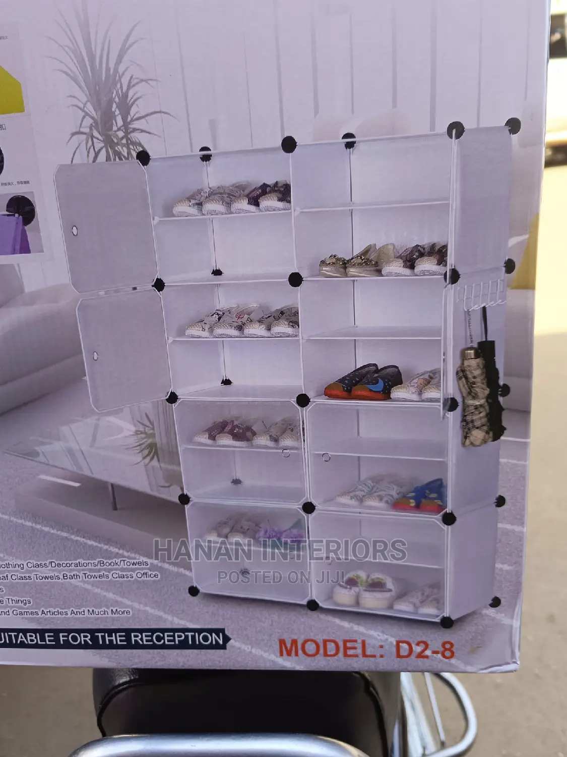 Plastic Durable Shoerack-White