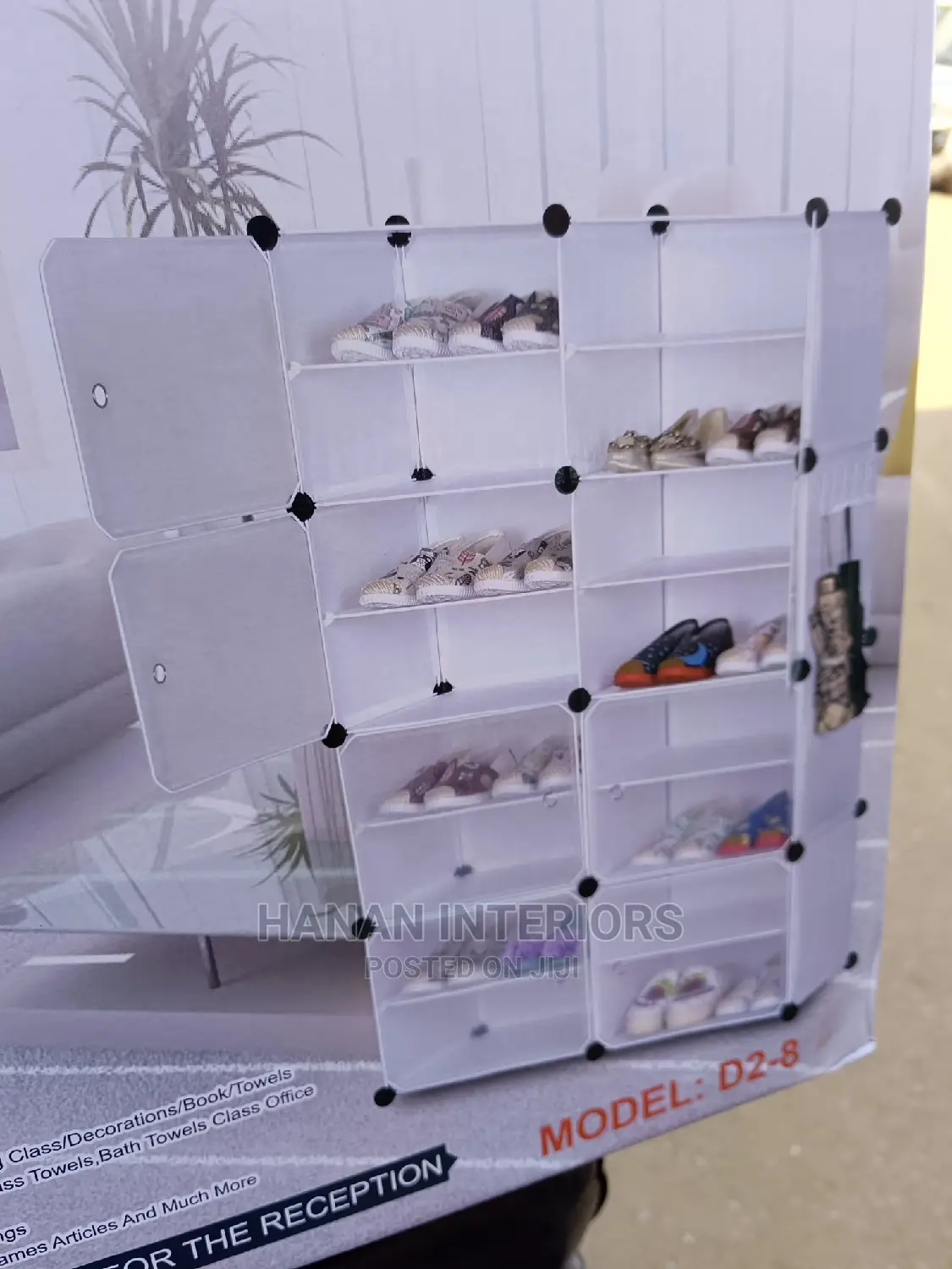 Plastic Durable Shoerack-White