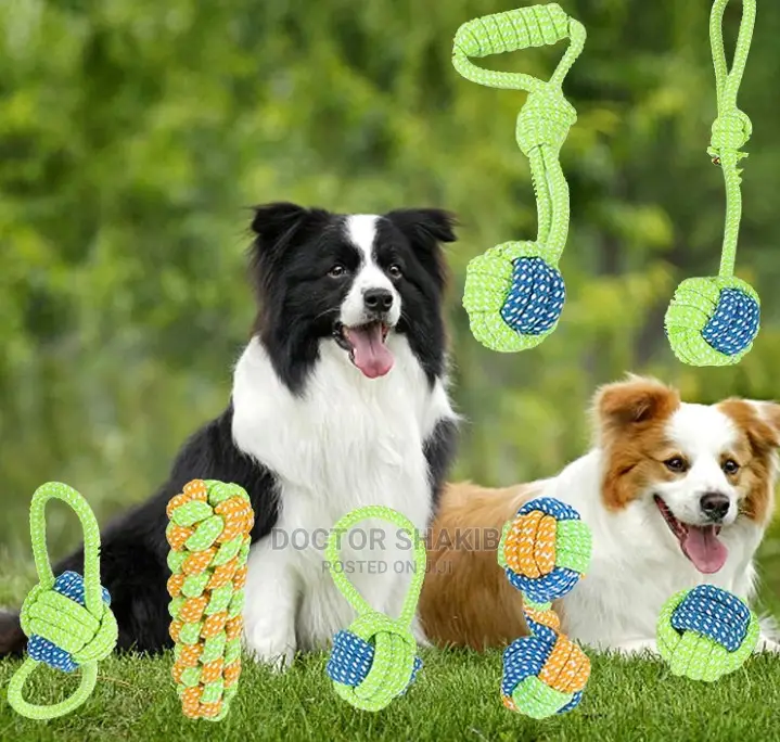 Dog Toy Cotton Rope Knot Chew Ball Grinding Teeth
