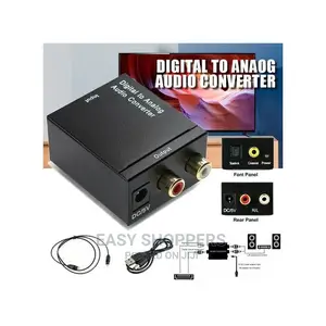 Digital to Analog Audio Converter Optical Fiber - Black