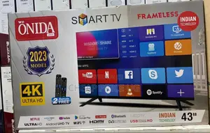 43 Inches Onida Smart Frame Less TV With Bluetooth Function.