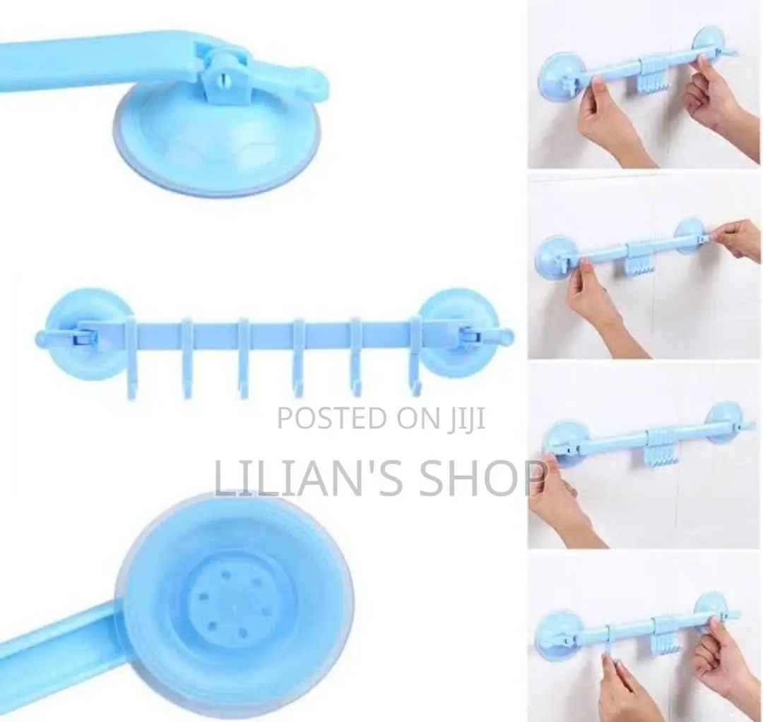 No Drill Bathroom Towel Rack