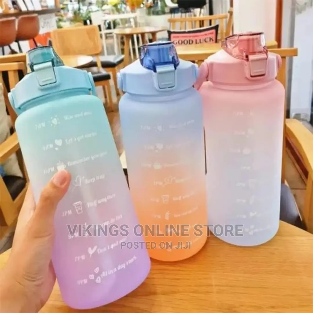 1.5L Time Marked Outdoor Frosted Water Bottle,