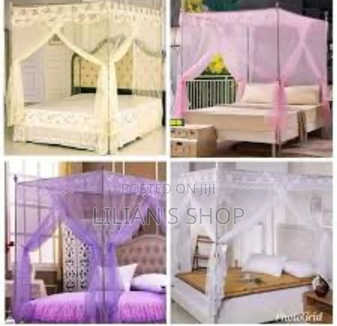 4 Stand Mosquito Net With Strong Poles