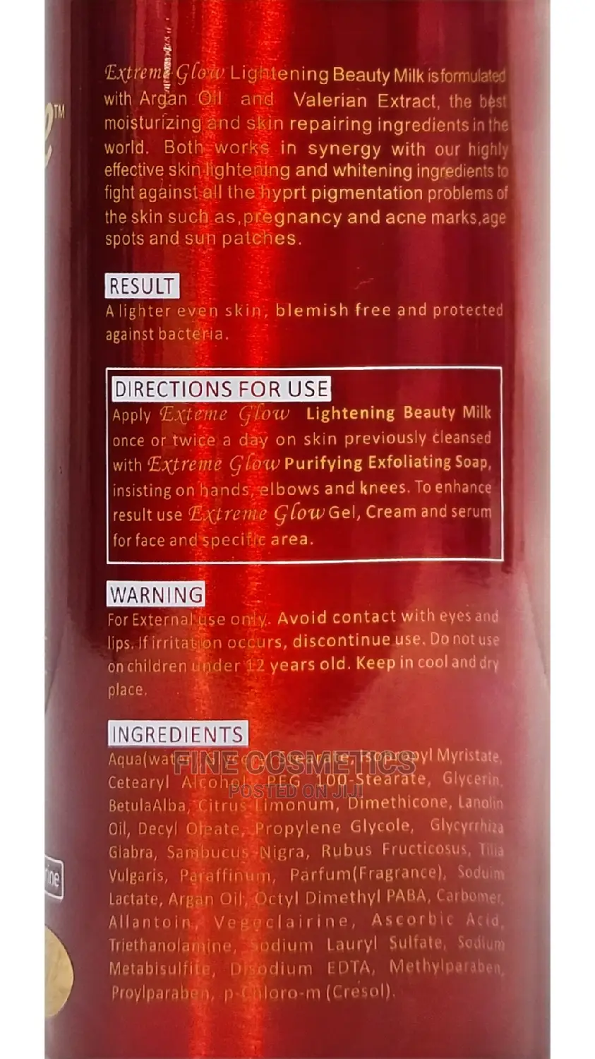 1pc Extreme Glow Strong Lightening Beauty Milk Lotion 500ml