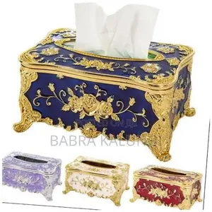 Tissue Box Napkin Holder Paper Case Cover for Decor_ Blue