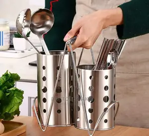 Stainless Steel Cutlery Holder With Handle