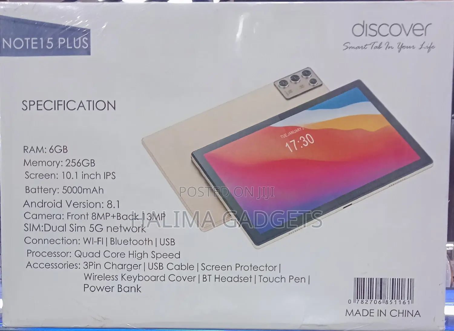 New Discover Note 15 Plus 8 GB Gray