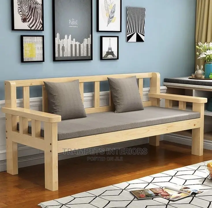 3 Seater Johnson Nature Wood Chair Call