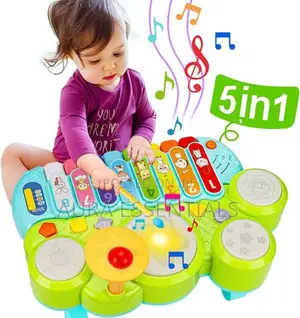 Electronic Xylophone With Game Drum