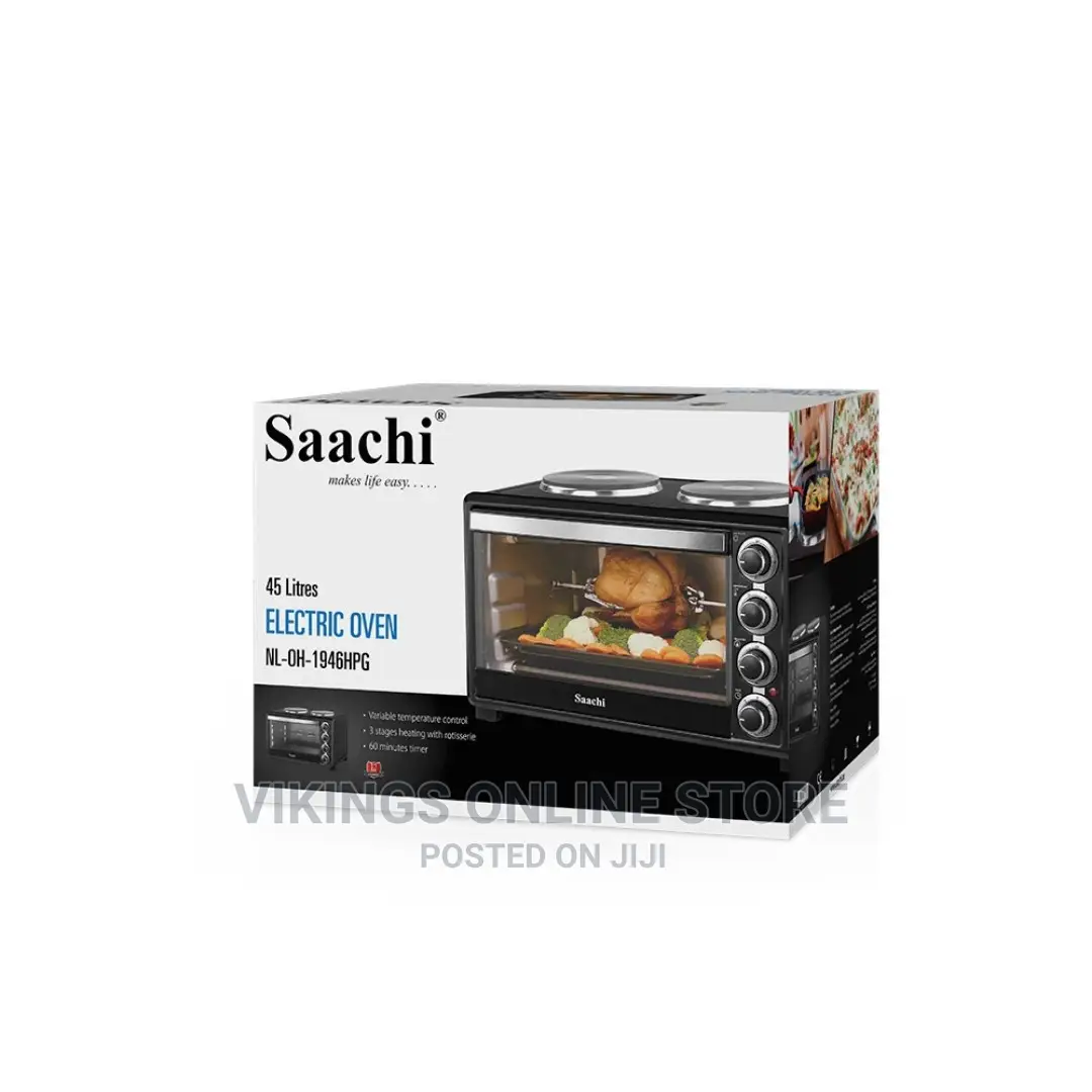 Saachi 45 Litres Electric Oven Cooker With 2 Hot Plates