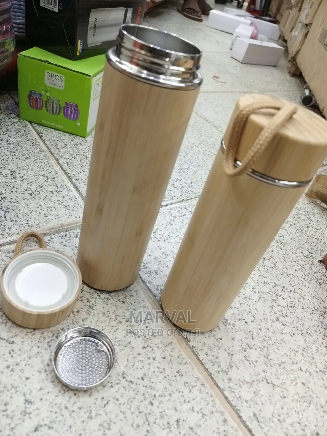 Wooden Design Travel Bottle Flask