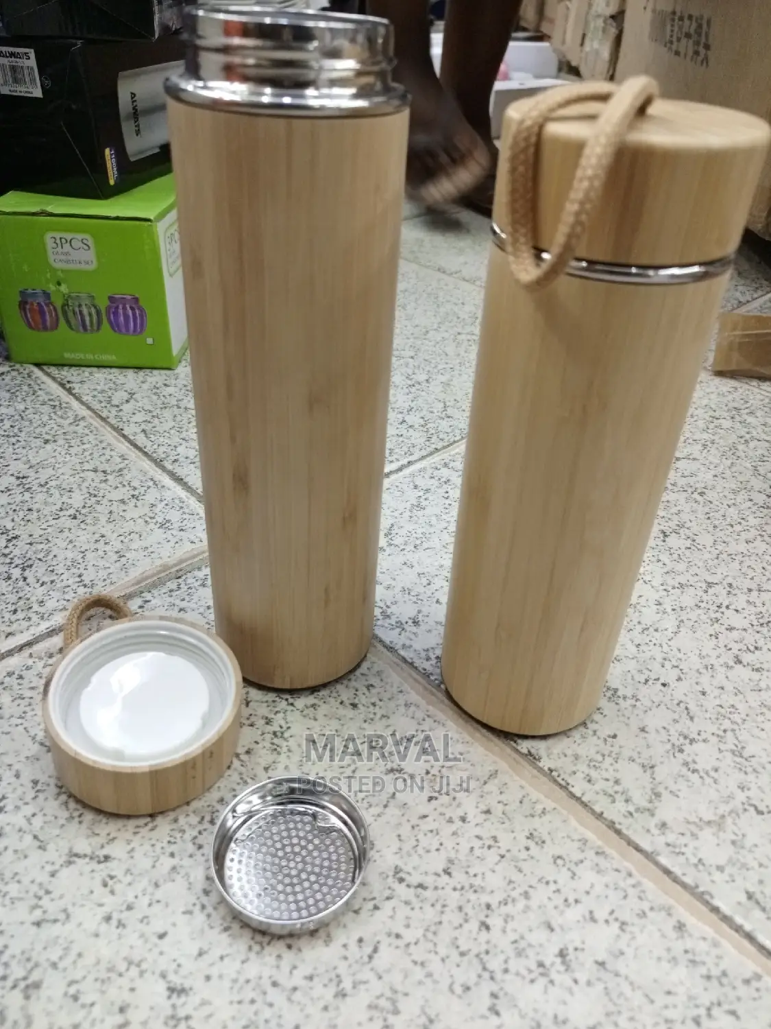 Wooden Design Travel Bottle Flask
