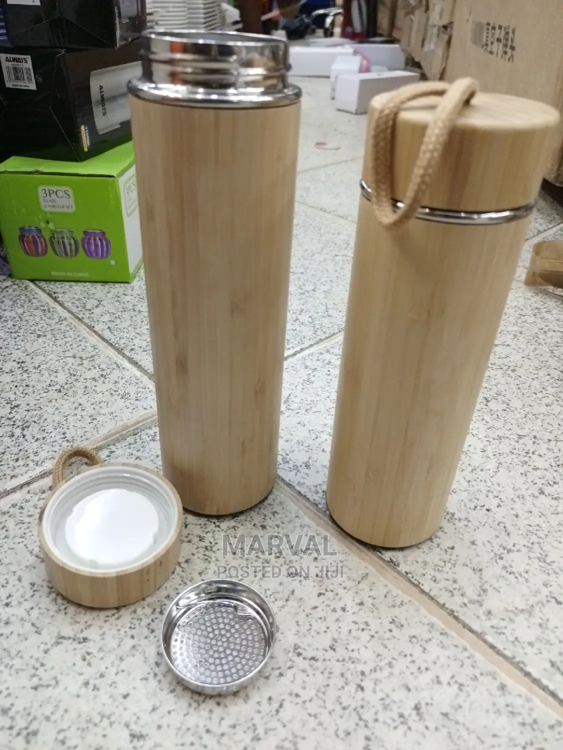 Wooden Design Travel Bottle Flask