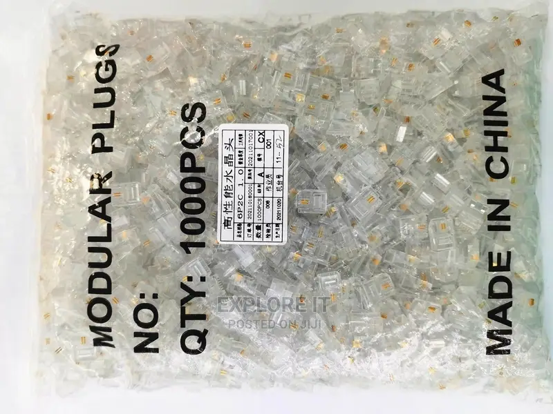 RJ11 6P2C Crystal Head Copper 1000pcs