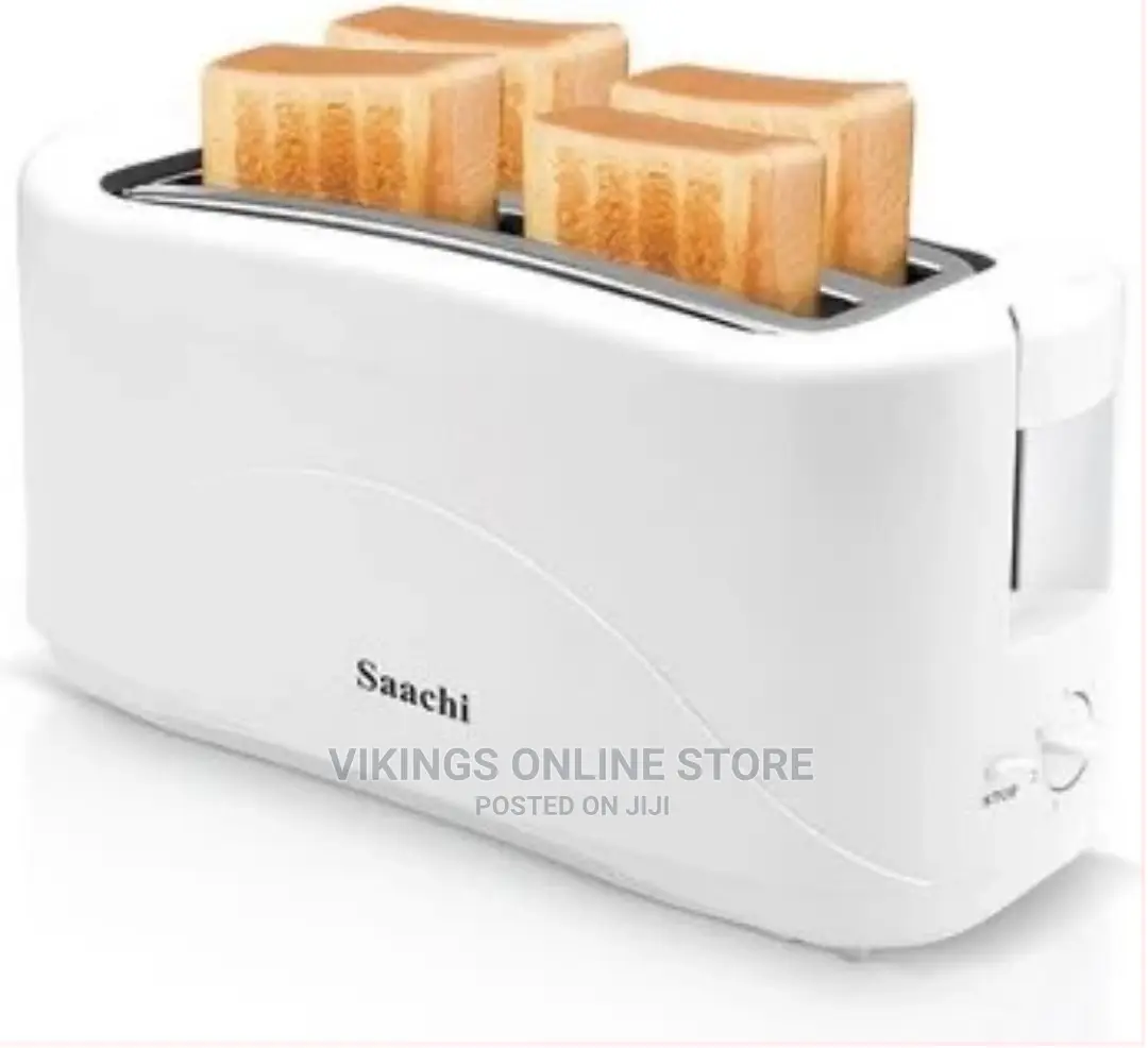 Saachi Electric 4 Slices Toaster With Automatic Pop-Up/White