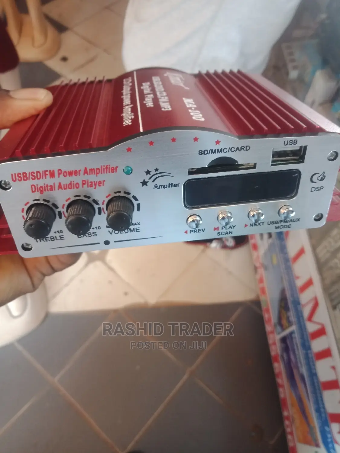 USB, SD, FM, Power Amplifier, Digital Audio Player.