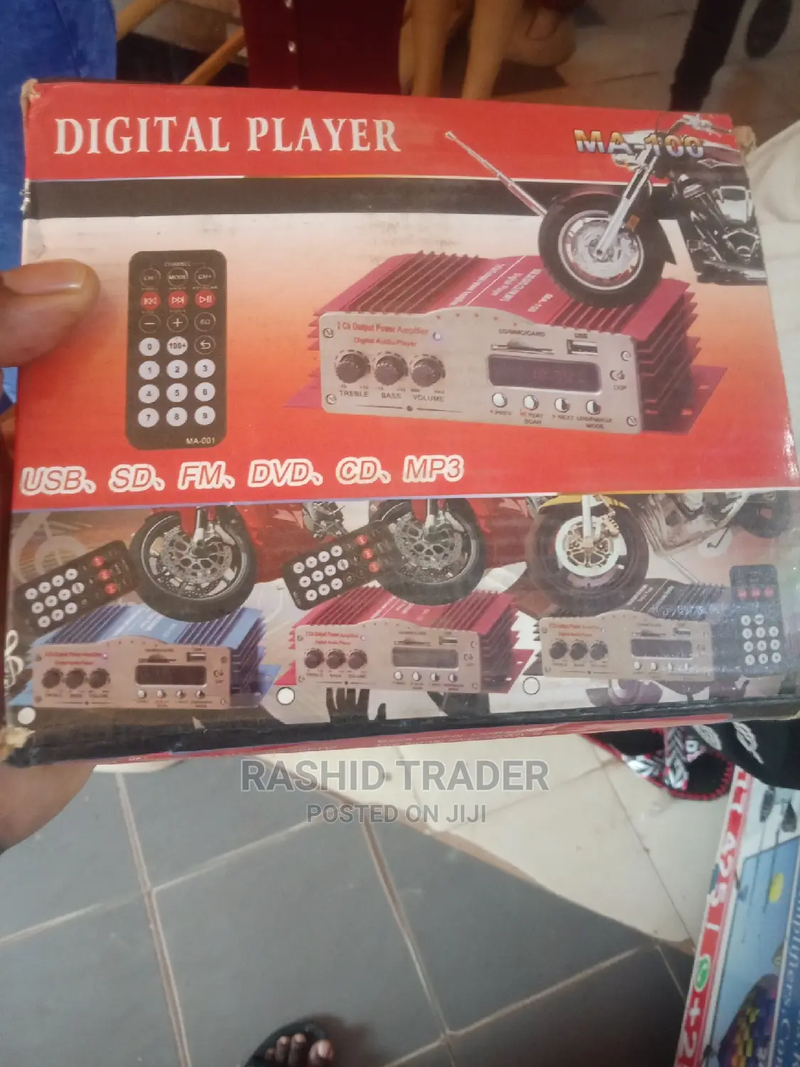 USB, SD, FM, Power Amplifier, Digital Audio Player.