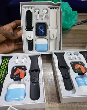 T55 Pro Max Smart Watch Series, 2 Straps, Airpods,