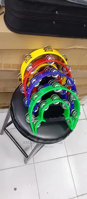 Stainless Steel Percussion Tambourines in Veriety of Colors.
