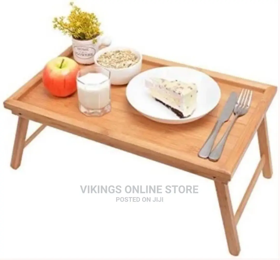 Bamboo Fold Up Lap/Bedroom Serving Tray – Brown