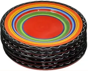6 Pieces Rain Bow Side Plates – Multicolor