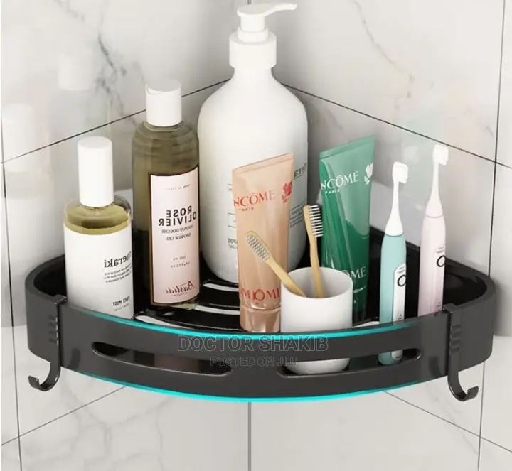 Kitchen Corner Shelf Organizer Storage Rack Black