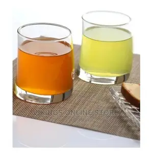 6 Pieces of Curved Whisky Glasses – Colorless