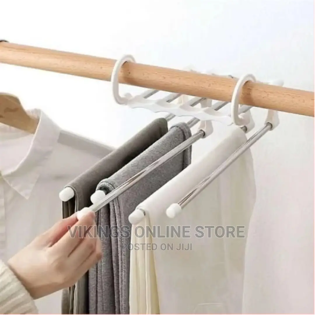 5 In1 Multi-Functional Trousers/Pants Hanger Rack-White
