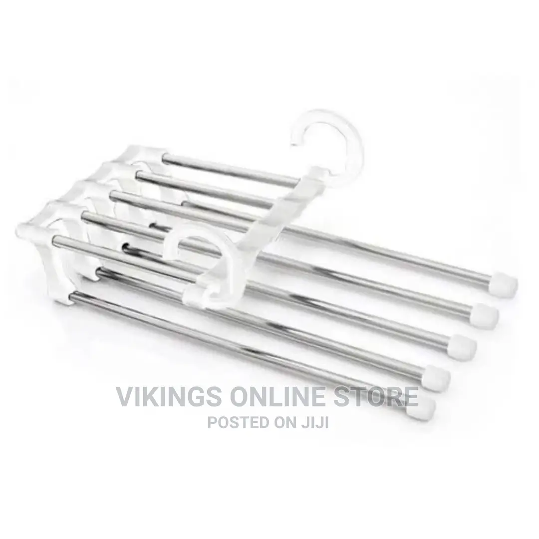 5 In1 Multi-Functional Trousers/Pants Hanger Rack-White