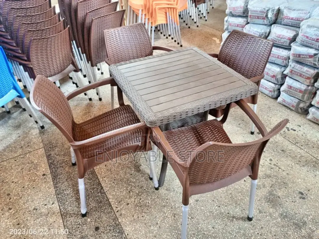 Plastic Chairs and Table