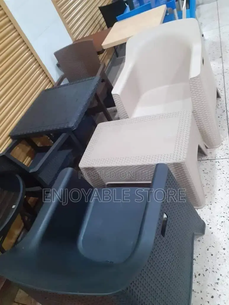 Plastic Chairs and Table
