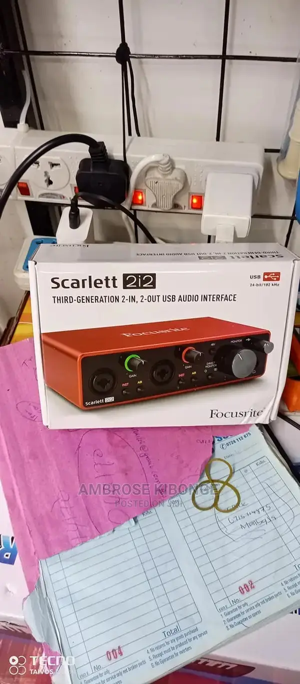 3rd Gen FOCUSRITE Scarlett 2i2 Audio Interface for Studio.