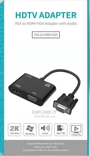 VGA to HDMI to VGA Cable +Ic