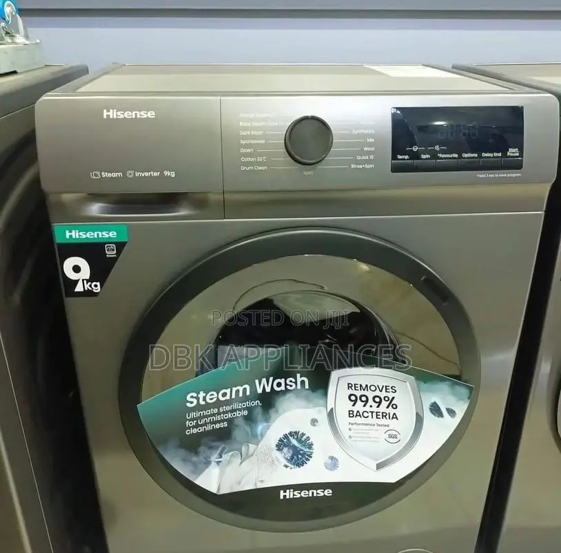New Hisense 9kgs Front Loader Washing Machine With Warranty