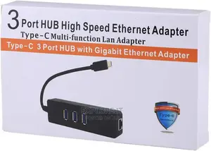 Type-C to 100M Network Card+3.0hub