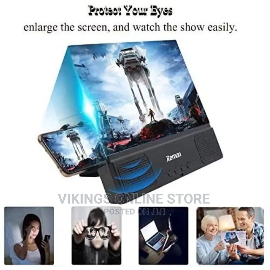 12” 3D Mobile Phone Screen Magnifier and Bluetooth Speaker