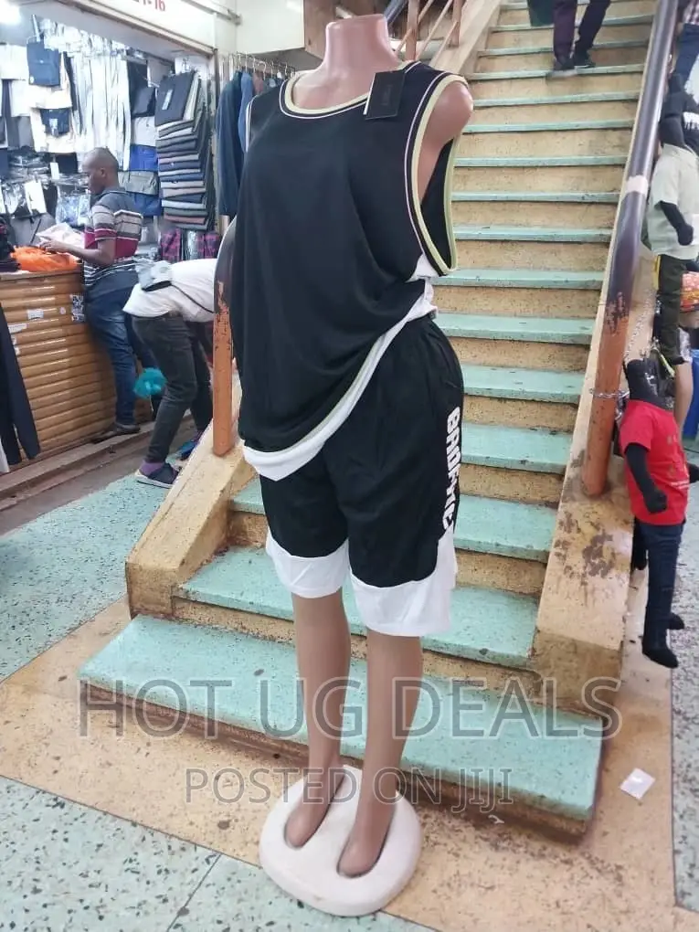 2pcs Unisex Casual Wear Clothes - Black