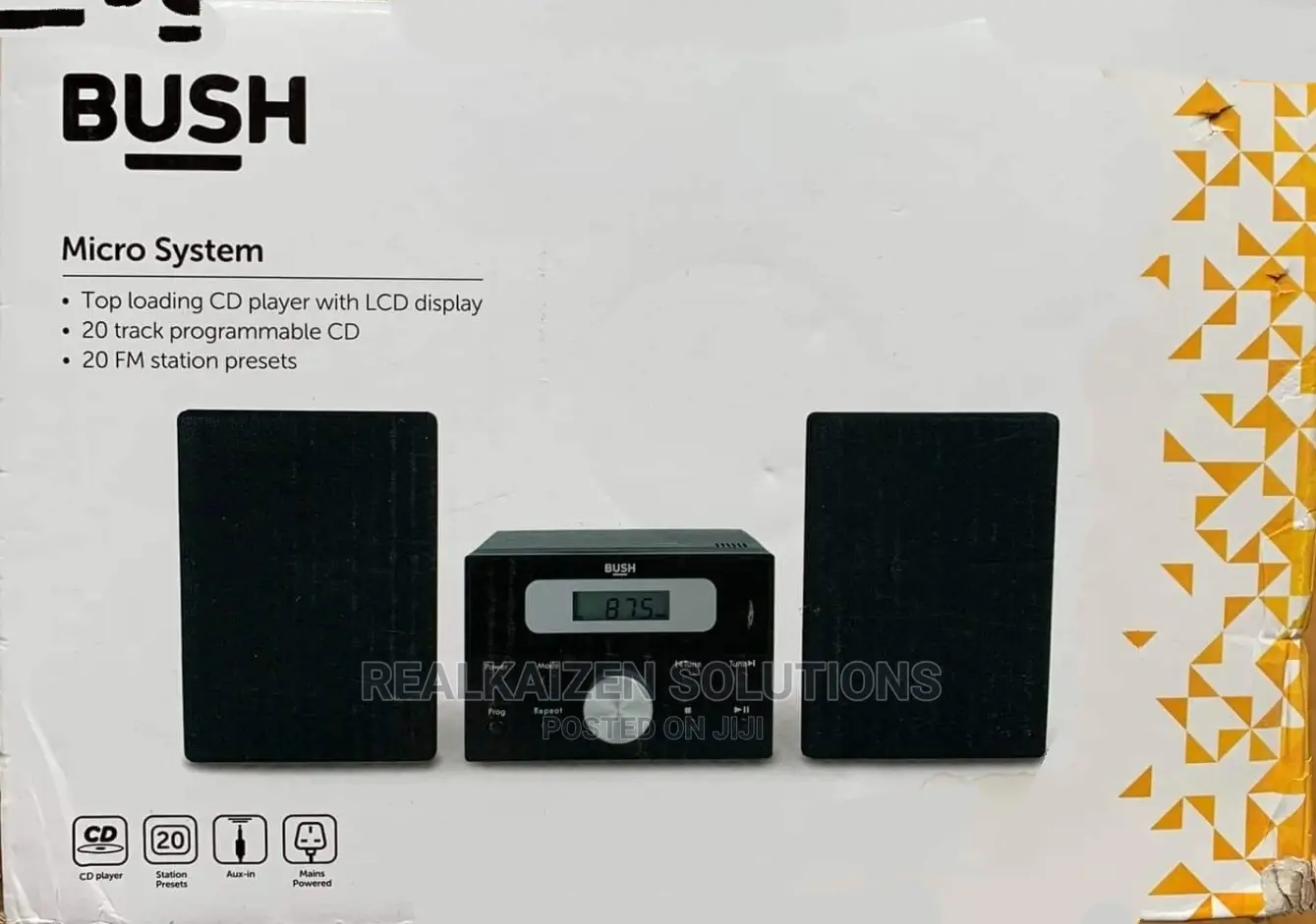 UK BUSH Black LCD CD Micro Music System