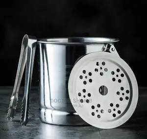 Insulated Stainless Steel Ice Bucket Wine Strainer Ice Tongs