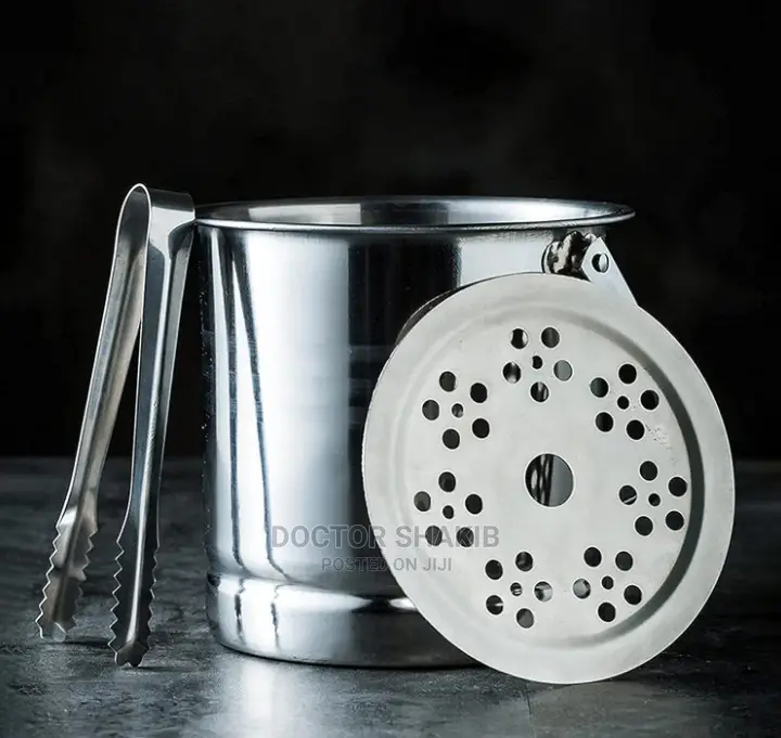 Insulated Stainless Steel Ice Bucket Wine Strainer Ice Tongs