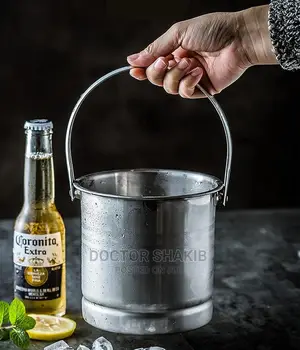 Insulated Stainless Steel Ice Bucket Wine Strainer Ice Tongs