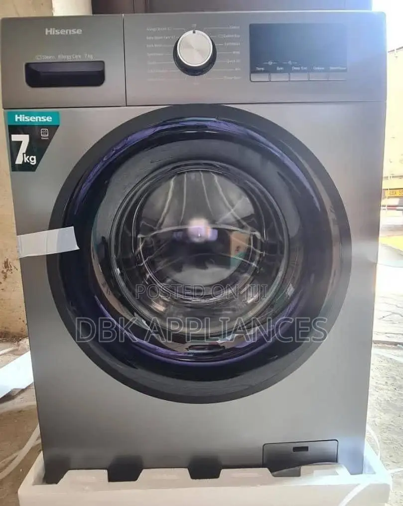 Hisense 7kgs Front Loader Washing Machine With 3yrs Warranty