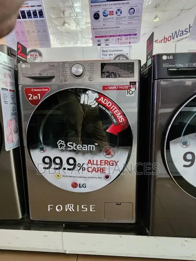 LG 10.5/7kgs Wash Dry Front Washing Machine 3yrs Warranty