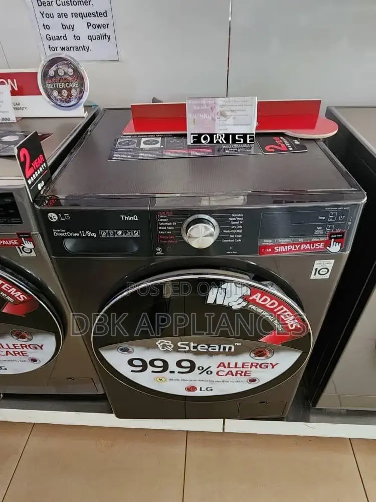 Commercial Lg 12/8kgs Wash Dry Washing Machine 5yrs Warran