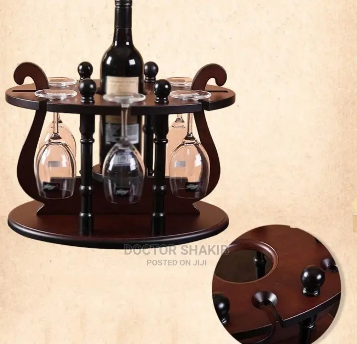 Solid Wooden Luxury Wire Rack and Glass